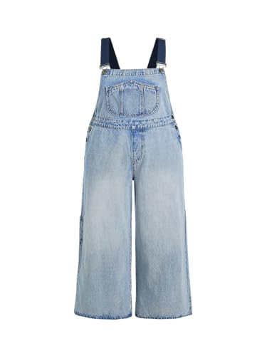 CIDER Women's Plus Size Denim Overall Jumpsuit