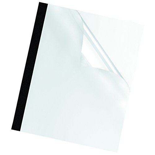 Fellowes Thermal Binding Machine, Helios 60, Platinum/Graphite (5219501) & Binding Thermal Presentation Covers, 1 Inch, Black, 240 Sheets (5257001) #TOP5