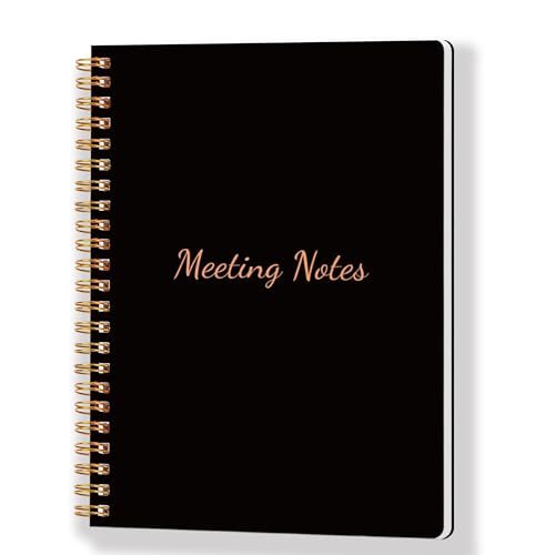 Meeting Notebook Planner For Work Organization - Work Planner Notebook With Action Items, Agenda Planner For Note Taking, Project Planner For Business, School - 7" X 10"