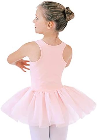 Stelle Girls Ballet Leotards Dance Tutu Skirt Dress Outfit (Toddler/Little Kid/Big Kid) (Ballet Pink (Tank Top), 5T)