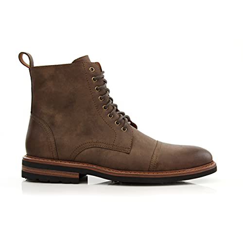 Image of Polar Fox Men's Ankle Dress Boots | Lace-up Casual Fashion Boot Collection | Cap Toe & Plain Toe Styles |