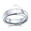 Bling Jewelry Plain Simple Dome Couples Titanium Wedding Band Polished Ring For Men For Women Comfort Fit Silver Tone 5MM #4