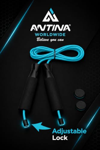 Image of worldwide Skipping Rope for Men, Women & Kids | Adjustable Jump Rope with Foam Handles | Tangle-Free Speed Rope for Fitness, Weight Loss & Home Workout | Exercise Rope
