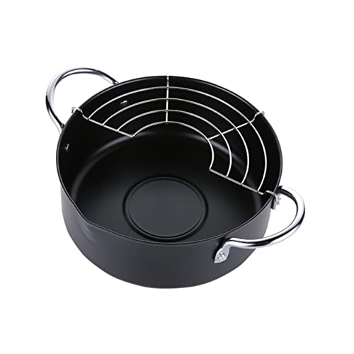 OFFSCH Iron Cookware Multi-functional Detachable Fryer Easy to Clean Gas/induction/electric Stove 20cm Fry Pan