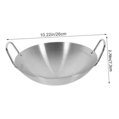 Wok de acero inoxidable con doble asa MAGICLULU miniatura 2