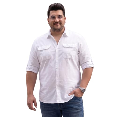 Image of Urbano Plus Men's Cotton Full Sleeve Regular Fit Casual Solid Shirt
