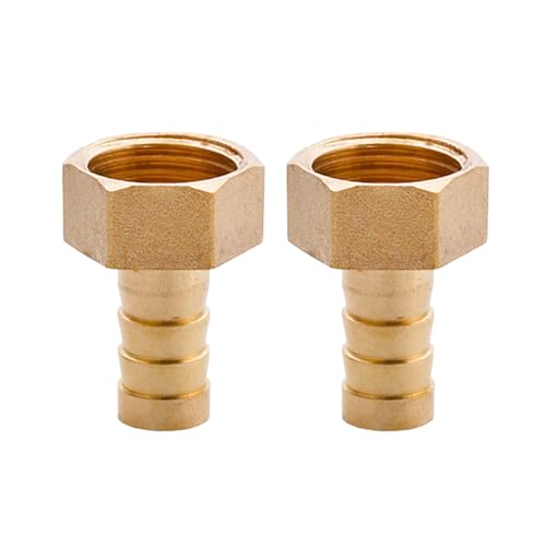 2 accesorios de latón para manguera de púas, adaptador de conector de manguera de cola de púas BSP de 1/2 pulgada, junta acopladora de manguera de jardín para combustible, aire, gas, agua, aceite (12