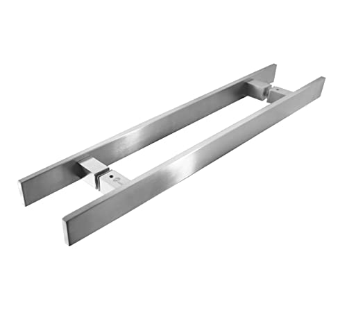 Togu Tg-6018 36 Inches Solid Standoffs Heavy-Duty Commercial Grade-304 Stainless Steel Push Pull Door Handle/Barn Door Pull Handle/Glass Pulls, Full Brushed Stainless Steel Finish #TOP19