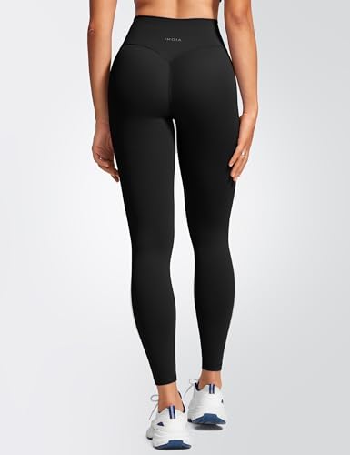 Womens High Waist No Front Seam Scrunch Butt Leggings Workouts 25 Inches V-Back Scrunch Booty Gym Yoga Pants2