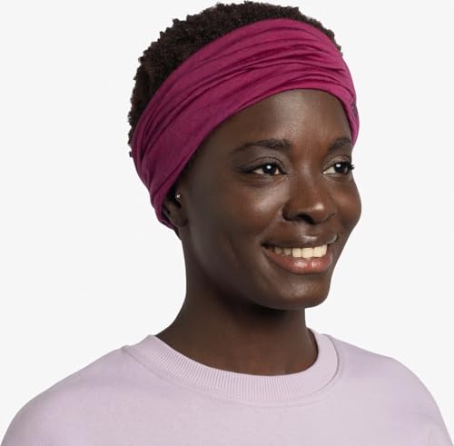 BUFF®| Schlauchschal Merino Lightweight Männlich Weiblich Erwachsene Multifunktionaler Schal aus 100% Merinowolle, Wandern, Outdoor, Nachhaltig, Leicht, Schlanke Passform, Einheitsgröße, Pourpre