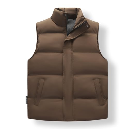 Ymosrh Men's Puffer Jacket Casual Outdoor Work Fishing Travel Sleeveless Down Vest Jacket Coat for Men, M-5XL2