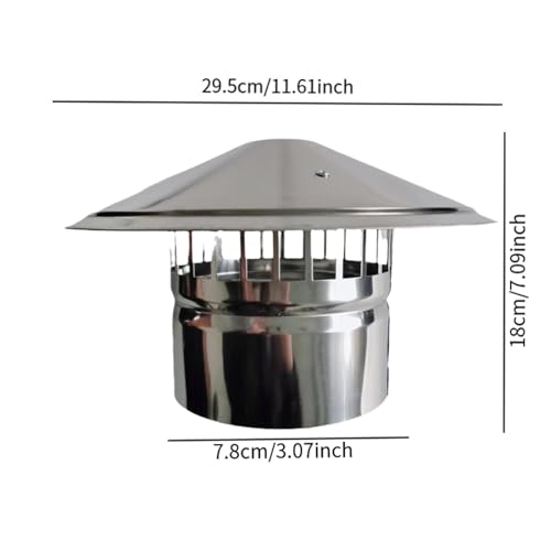 Caperuza para chimenea de 75 mm extractor de humos para tejado 6