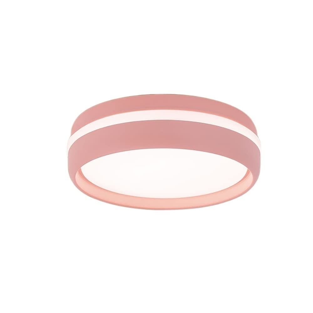Plafonnier LED rond à éclairage rose durable et chaleureux pour harmoniser le salon