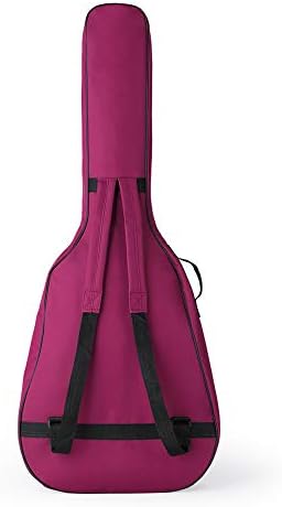 Liummrcy,Acoustic Guitar Bag Waterproof Guitar Case 40 41 Inch Guitar Gig Bag 8MM Padding With Back Hanger Loop And Pocket For Music Sheet Stand - Dark Red Guitar Case Bag Acoustic