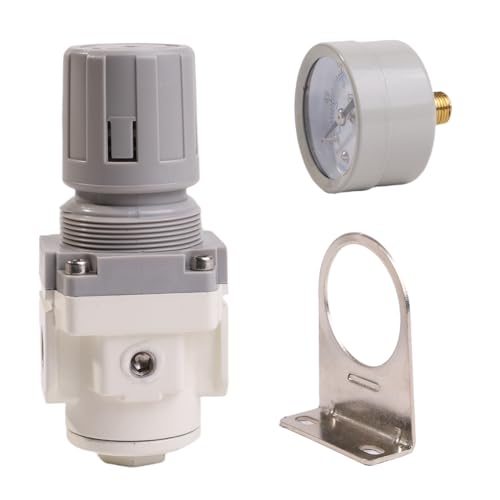 ASENENAELE Air Pressure Regulator 1/4 Inch PT with Precision Gauge 0-150 PSI for Compressed Air Systems and Tools