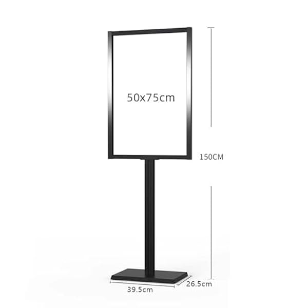 Posterstandaard Vloerstaande bordhouder Aluminium bordstandaard met robuuste basis, Display Notice Menu Stand voor weergave van bruiloft/zakelijke activiteiten A