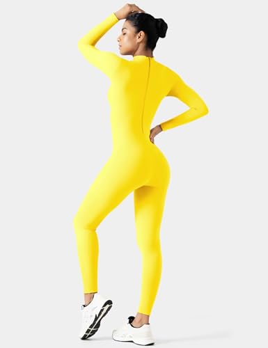 Image of speerise Long Sleeve Bodysuit One Piece Bodycon Tummy Control Jumpsuits