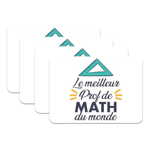 Sets de table le meilleur prof de math du monde, dessous caoutchouc grand format - 2