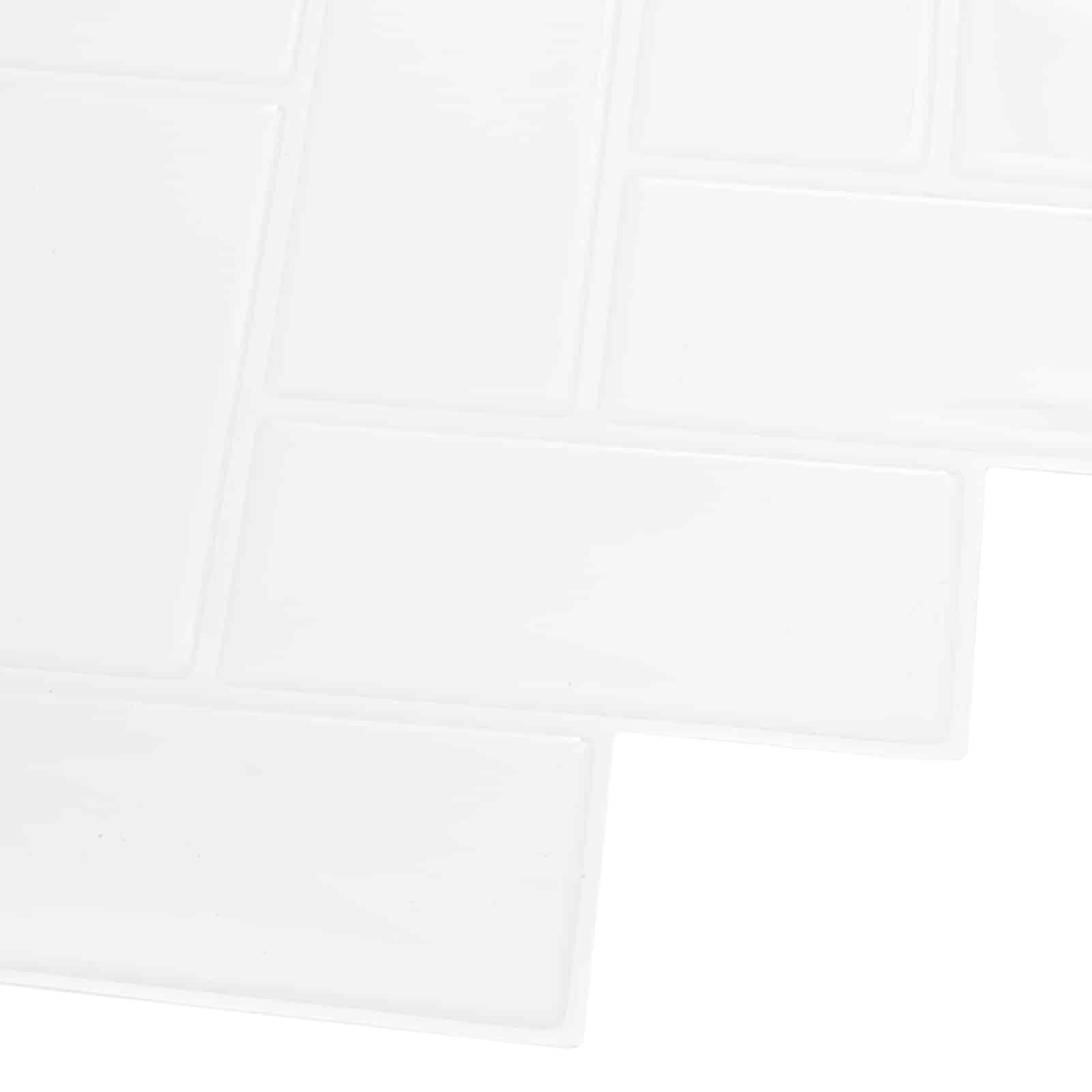 vidaXL Azulejo en espiga 20 uds. Blanco 30 x 30 cm Poliuretano y PET