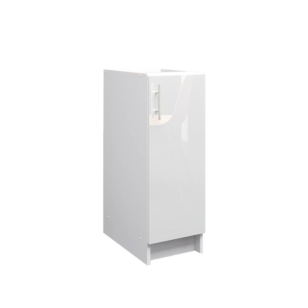 JD Greta Fixed Height 300mm Kitchen Base Cabinet Floor Unit (Without Worktop) – White Gloss — image 1