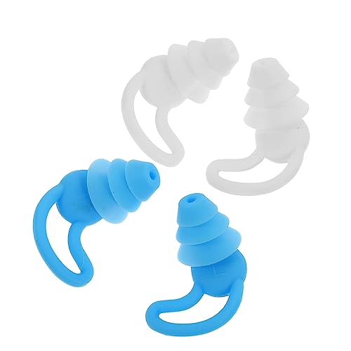 POPETPOP 2 ペア ノイズキャンセリング耳栓 睡眠用のノイズキャンセリングイヤホン 睡眠用シリコン耳栓 男性用水泳耳栓 いびき耳栓 ノイズキャンセリング 女性用 絶賛の耳栓 シリカゲル