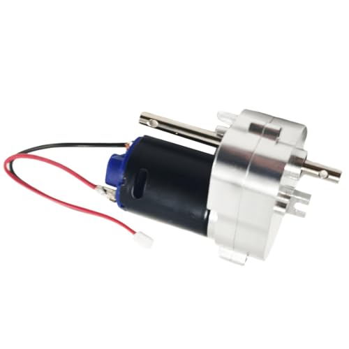 kowaku Metal Gearbox with 370 Motor Spare Part Easy to Install Toy Vehicle Accessories 1/12 RC Car Parts for MN82 MN99S V2, Silver