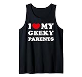 Design classique « I Love My Geeky Parents » avec police vintage