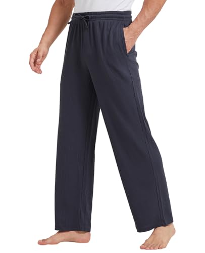 TTZ 34/36 Inseam Mens Tall Pajama Pants Waffle Pj Lounge Sleep Pants for Tall Men2