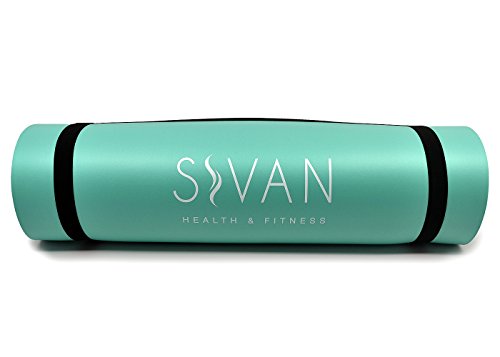 Sivan 6-Piece Yoga Set- Includes 1/2" Ultra Thick NBR Exercise Mat, 2 Yoga Blocks, 1 Yoga Mat Towel, 1 Yoga Hand Towel and a Yoga Strap (Teal)