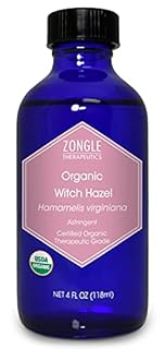 Organic, Witch Hazel – 100% Pure, Witch Hazel, for Face, Acne, Butt, Skin, Scalp, Hair, Body by Zongle Therapeutics, 4 OZ