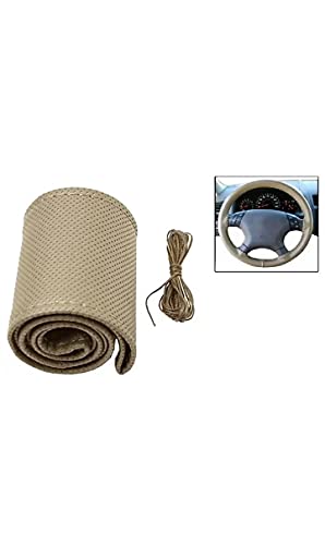 Image of AUTO SHUBH MANGALAM Car Steering Wheel Cover - Microfiber Leather, Breathable, Anti Slip Steering Wheel Cover for Toyota ETIOS