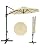 GarveeLife 10FT Patio Umbrella Outdoor Large Cantilever w/Base Included Market Sun Shade Windproof Offset with 360-Degree Rotation for Garden Deck Pool Patio, Beige