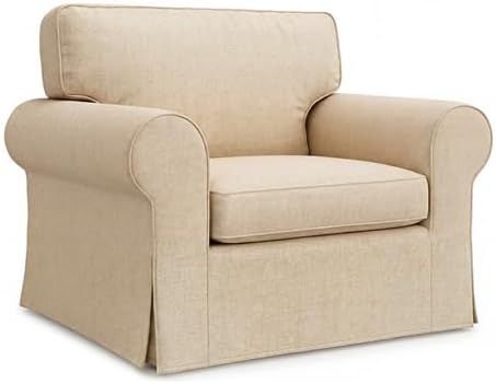 Ektorp Loveseat Cover Replacement for IKEA Ektorp Sofa Cover, Ektorp 2 Seater Sofa Cover,Ektorp Cover Only!(Daily Off White)