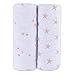 Ely's & Co. Bassinet Sheet 100% Jersey Cotton 2 Pack for Baby Girl-Dusty Rose and Mauve Pink Stars
