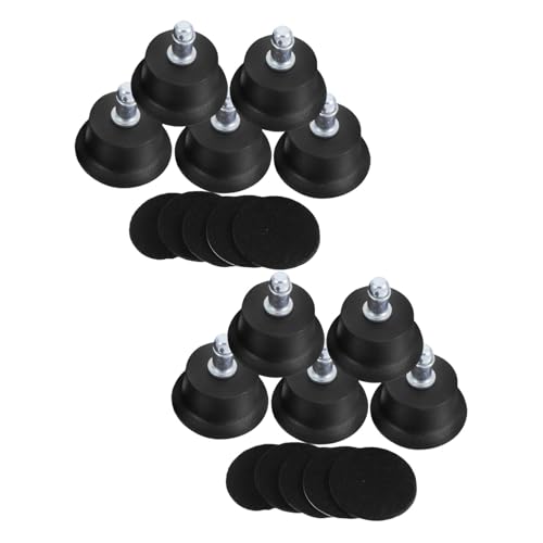 WRITWAA 10 Ruedas De Repuesto Para Silla De Oficina Color Negro