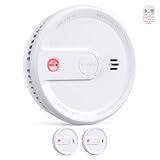 X-Sense Rauchmelder mit 10-Jahres-Batterie, Brandmelder mit Magnethalterung, Standby ohne LED-Blinksignal, Test-/Stummschaltungstaste, ultraschlank, XS0G-SN, 2 Stück