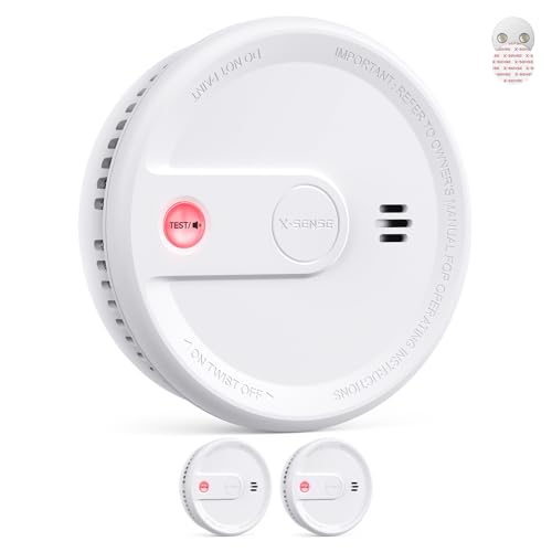 X-Sense Rauchmelder mit 10-Jahres-Batterie, Zertifiziert nach EN 14604, Brandmelder mit Magnethalterung, Standby ohne LED-Blinksignal, Test-/Stummschaltungstaste, ultraschlank, XS0G-SN, 2 Stück