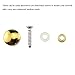 Hahiyo 18mm Diameter Mirror Screws Brushed Stainless Steel Solid Easy Install Brass Washer Decorative Caps Fasteners Nails Gold 8 Pairs for Bathroom Mirrors Panels Kitchen Ceiling Arts Crafts