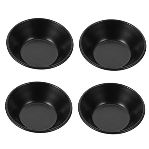LALADEFIEE 4 piezas Moldes para Tartaletas Mini Acero Carbono Antiadherente Prácticos para Repostería DIY Hogar Restaurante