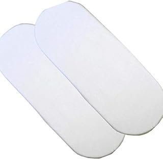 2 x Moses Basket 100% Organic Cotton Soft Jersey Fitted Sheets - 35x75 cm Moses Basket Fitted Sheets(2xWhite)