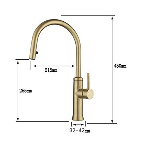 Grifos de cocina monocomando giratorios con manguera extensible de acero 3