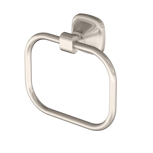 Image of Gatco 5512SN Beverly Towel Ring | Elegant Hand Towel Holder for Bathroom | Luxury Design, Heavy Duty Metal | Satin Nickel Finish