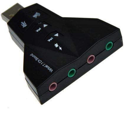 Virtual 7 1 Channel USB Sound Adapter with 2 Stereo Output and Mono Microphone-Input Jack (Black)-image-33