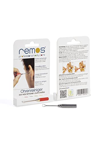 REMOS Ohrreiniger zum hygienischen Entfernen von Ohrenschmalz mit Edelstahlgriff