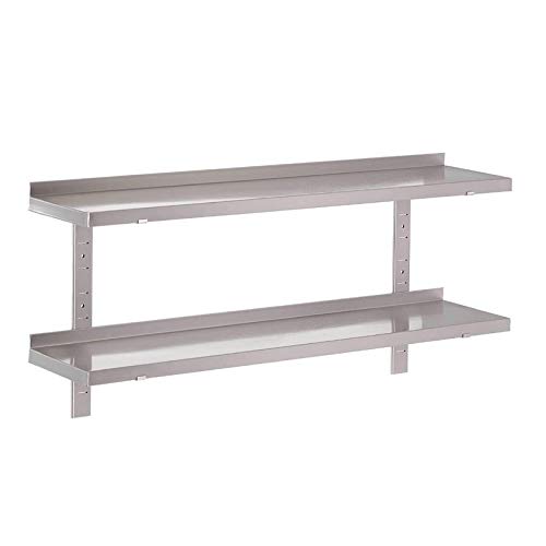 GASTRO M Etagère INOX Murale sans Support - Profondeur 400
