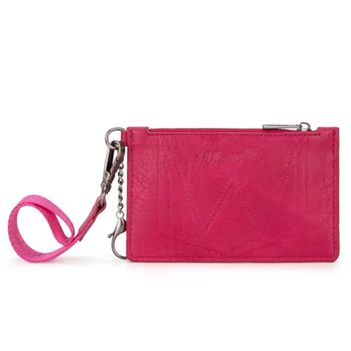 Image of Montana West X Wrangler Credit Card Holder for Women Card & ID Cases Womens Slim Wallet for Cash and Cards Keychain Wallet with Wristlet Strap