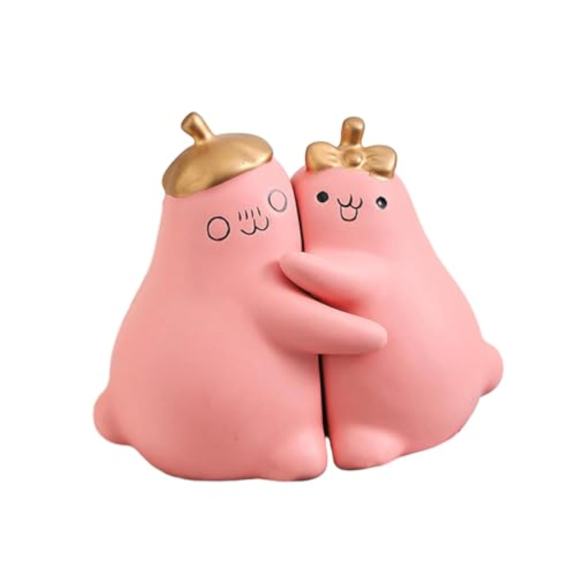 Ceramic Hugging Pear Bookend for Modern Decor