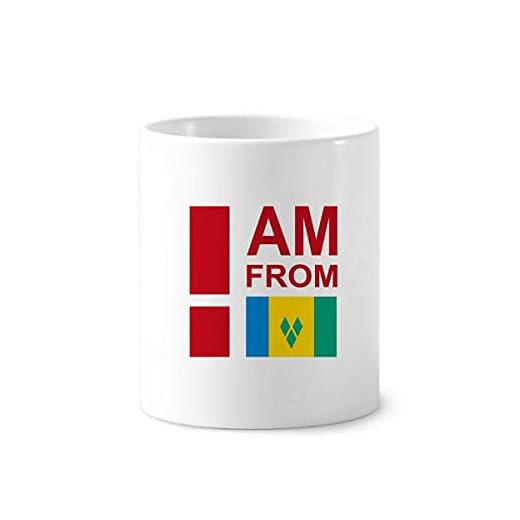 Porte-brosse à dents avec inscription « I Am from Vincent Grenadines »