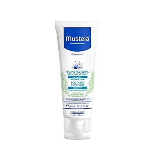 Image of Mustela Soothing Chest Rub, Baby Chest Rub, Natural Balm with Pine Scent and Honey Extract, 1.35 Oz