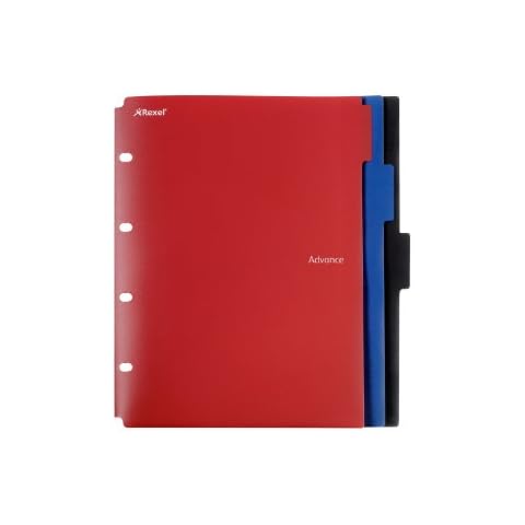 Rexel Advance Ordner-Trennblätter mit 2 Fächer und 4-fach-Lochung 3 Stück A4 Cover